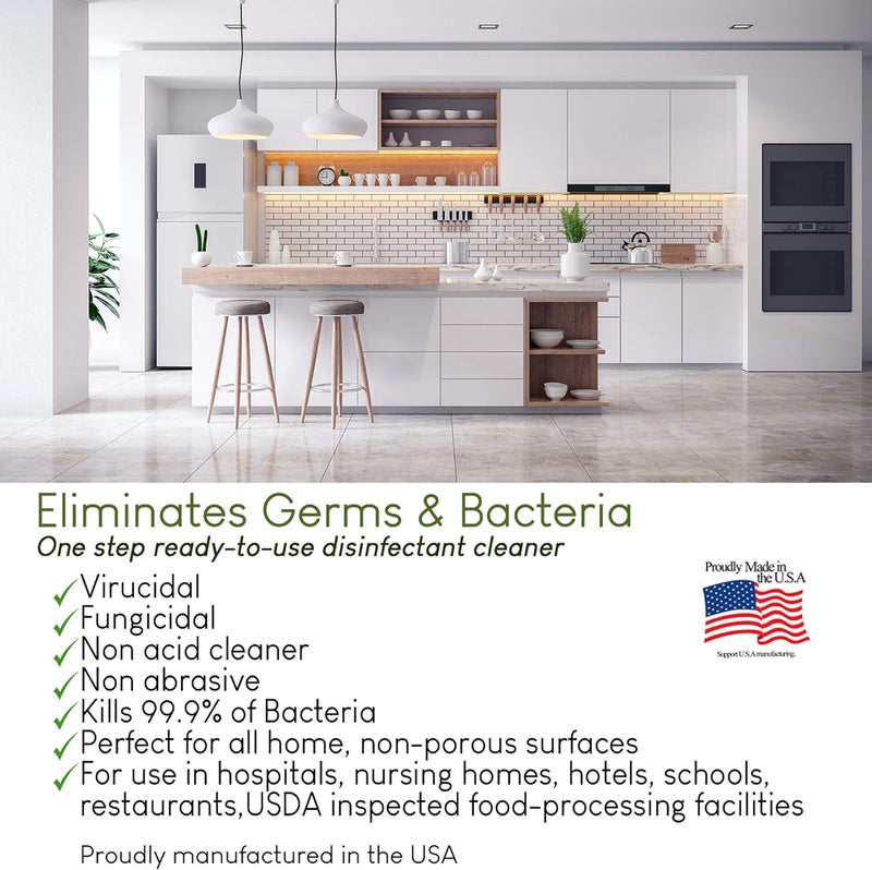 Theochem Nutra-Max Hospital Grade Disinfectant, EPA List N & G, Kills 99.9% Viruses & Bacteria, 1:32 Concentrate Makes 32 Gallons, Commercial Multi-Surface Cleaner For Home - Image 3